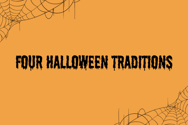 From dressing up to eating candy, Halloween is full of fun traditions. Try these four customs this Oct. 31 to enhance your spooktacular holiday. Graphic Illustration by Uma Nambiar. 